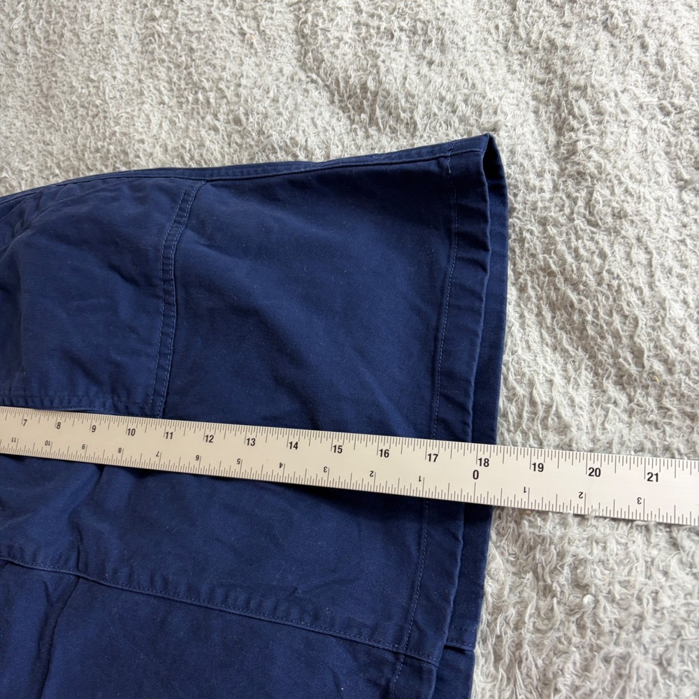 Lands End Navy Blue Pull On Skort Size 10 Cotton Blend Twill Mini Skirt Pockets - Picture 7 of 9